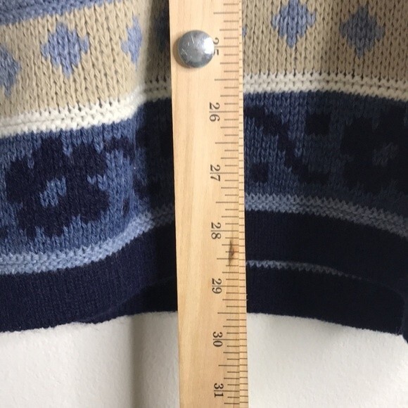 ladies 3D knit fair isle coogi style printed pullover sweater ladies large - Picture 8 of 12